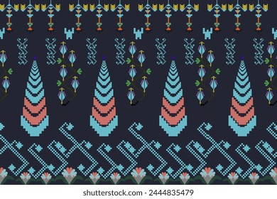 Geometric Ethnic pattern design. It can be used for cloth, furniture, fabric, packing and background. This is the local fabric pattern and native fabric pattern.