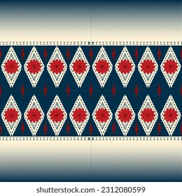 Geometric ethnic pattern design for carpet, clothing, fabric, batik, knitwear, embroidery, Ikkat, pixel pattern.
