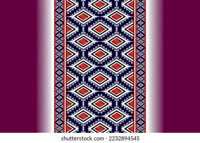 Patrón étnico geométrico. Diseño Para Cortinas De Tela Moqueta Papel De Tela De Tela Envuelve Ilustración Vectorial De Tela Batik.