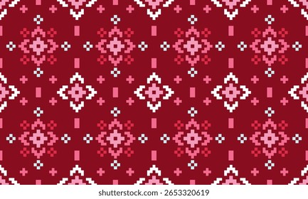 Diseño de patrón étnico geométrico para decoración, Fondo de pantalla, fondo, ropa, textura de tela 