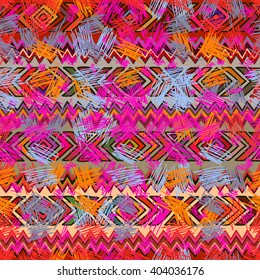 Geometric ethnic pattern. For the design and decoration background, wallpaper, packaging, fabrics, textiles.