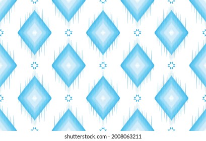 Diseño de patrones étnicos geométricos. Ikat alfombra de tela azteca mandala adorno boho chevron decoración textil papel tapiz. Antecedentes de los vectores de bordado tradicionales de la tribu indígena.