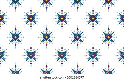 Geometric ethnic pattern design for seamless background.

