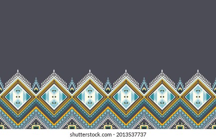 Geometric ethnic pattern design for seamless background.

