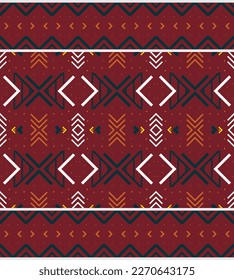 Geometric ethnic pattern design. traditional patterned old saree dress design It is a pattern geometric shapes. Create beautiful fabric patterns. Design for print. Using in the fashion industry.