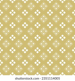 Geometric ethnic pattern design, yellow and white, repeat and seamless for textile, cloth, scarf, carpet, or other.