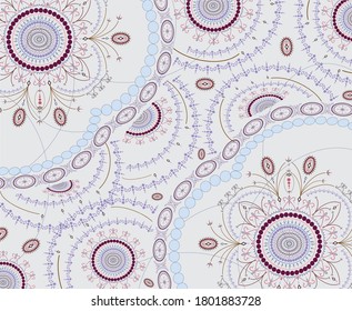 Geometric Ethnic Pattern of Dotted. Rhinestone Design. Vector illustration
