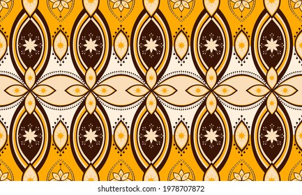 Geometric ethnic pattern embroidery .carpet,wallpaper,clothing,wrapping,batik,fabric,Vector illustration embroidery style.