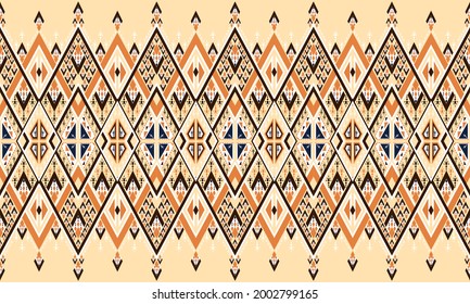 Geometric ethnic pattern embroidery .carpet,wallpaper,clothing,wrapping,batik,fabric,Vector illustration embroidery style.