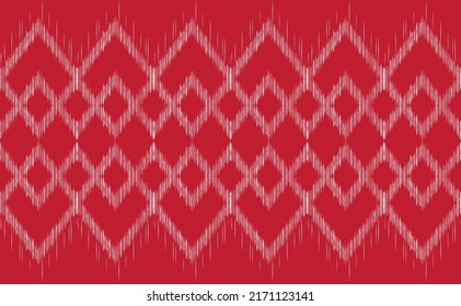 Geometric ethnic pattern, Embroidery craft batik background, Vector fashion textile abstract art
