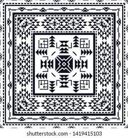 Geometric ethnic pattern embroidery design for background or wallpaper and clothing.