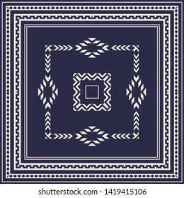 Geometric ethnic pattern embroidery design for background or wallpaper and clothing.