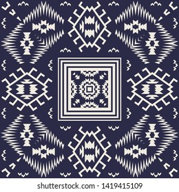Geometric ethnic pattern embroidery design for background or wallpaper and clothing.
