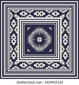 Geometric ethnic pattern embroidery design for background or wallpaper and clothing.
