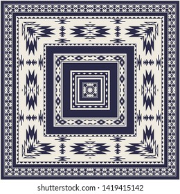 Geometric ethnic pattern embroidery design for background or wallpaper and clothing.