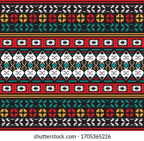 Geometrisches ethnisches Muster Stickereidesign für Hintergrund oder Tapete und Kleidung.