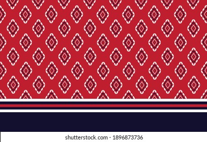 Geometric ethnic pattern embroidery design for background or wallpaper and clothing.