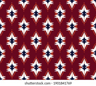 Geometric ethnic pattern embroidery design for background or wallpaper and clothing.