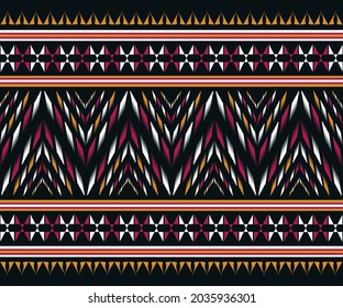 Geometric ethnic pattern embroidery design for background or wallpaper and clothing.