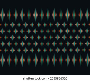 Geometric ethnic pattern embroidery design for background or wallpaper and clothing.