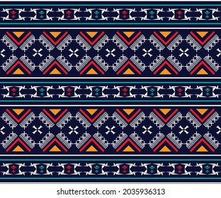 Diseño de bordado de patrones geométricos étnicos para fondo o papel de pared y ropa.