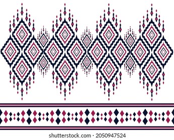 Diseño de bordado de patrones geométricos étnicos para fondo o papel de pared y ropa.