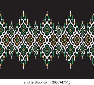 Geometric ethnic pattern embroidery design for background or wallpaper and clothing.