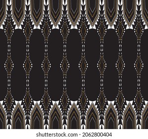 Geometric ethnic pattern embroidery design for background or wallpaper and clothing.
