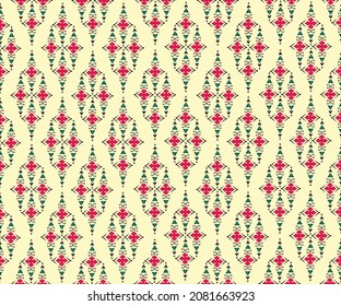 Diseño de bordado de patrones geométricos étnicos para fondo o papel de pared y ropa.