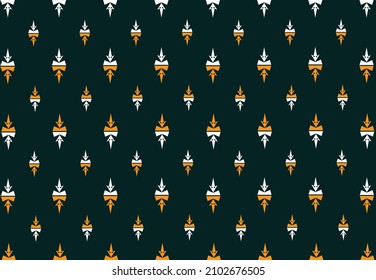 Geometric ethnic pattern embroidery design for background or wallpaper and clothing.