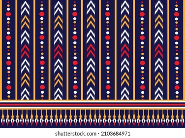 Geometrisches ethnisches Muster Stickereidesign für Hintergrund oder Tapete und Kleidung.