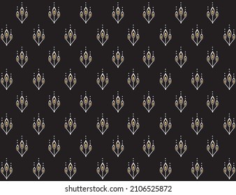 Geometric ethnic pattern embroidery design for background or wallpaper and clothing.