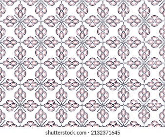 Geometric ethnic pattern embroidery design for background or wallpaper and clothing.