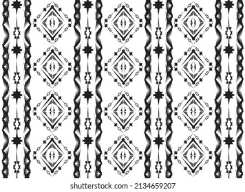 Geometric ethnic pattern embroidery design for background or wallpaper and clothing.
