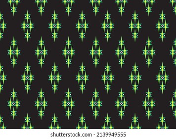 Geometric ethnic pattern embroidery design for background or wallpaper and clothing.