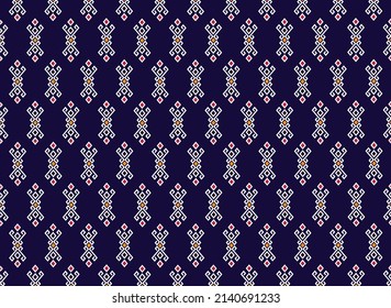 Geometric ethnic pattern embroidery design for background or wallpaper and clothing.