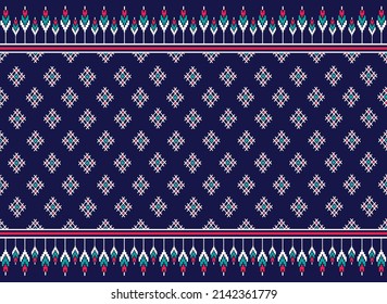 Diseño de bordado de patrones geométricos étnicos para fondo o papel de pared y ropa.
