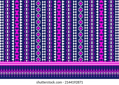 Geometric ethnic pattern embroidery design for background or wallpaper and clothing.