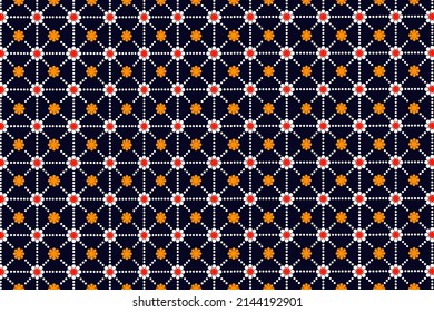 Geometrisches ethnisches Muster Stickereidesign für Hintergrund oder Tapete und Kleidung.