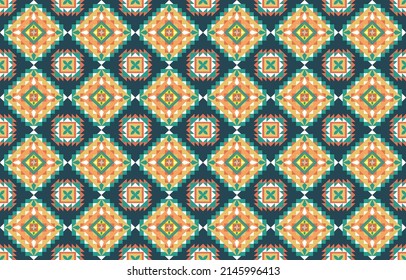 Geometric ethnic pattern embroidery design for background or wallpaper and clothing. vector illustration design