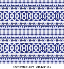 Geometric ethnic pattern embroidery design for background or wallpaper and clothing.