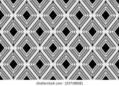 Geometric ethnic pattern embroidery design for background or wallpaper and clothing.
