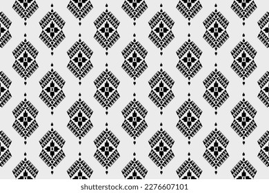 Geometric ethnic pattern embroidery design for background or wallpaper and clothing.