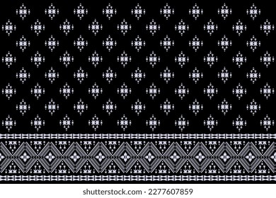 Geometric ethnic pattern embroidery design for background or wallpaper and clothing.