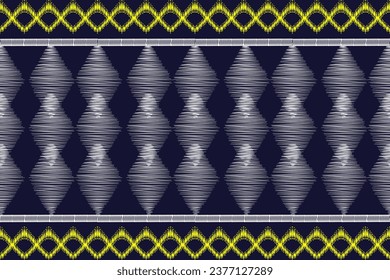 Geometric ethnic pattern embroidery design for background or wallpaper and clothing. Aztec style abstract vector illustration.design for texture,fabric,decoration.
