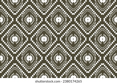 Diseño de bordado de patrones geométricos étnicos para fondo o papel de pared y ropa. Estilo azteca ilustración vectorial abstracta.diseño para textura, tela, decoración.