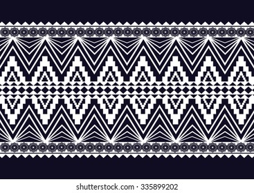 Geometric ethnic pattern embroidery design for background or wallpaper and clothing .