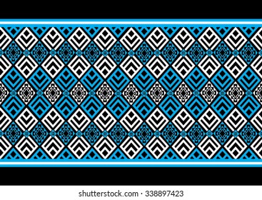 Geometric ethnic pattern embroidery design for background or wallpaper and clothing. 