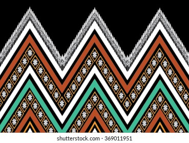 Geometric ethnic pattern embroidery design for background or wallpaper and clothing. 