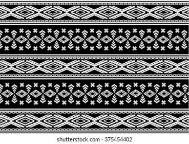 Geometric ethnic pattern embroidery design for background or wallpaper and clothing. 